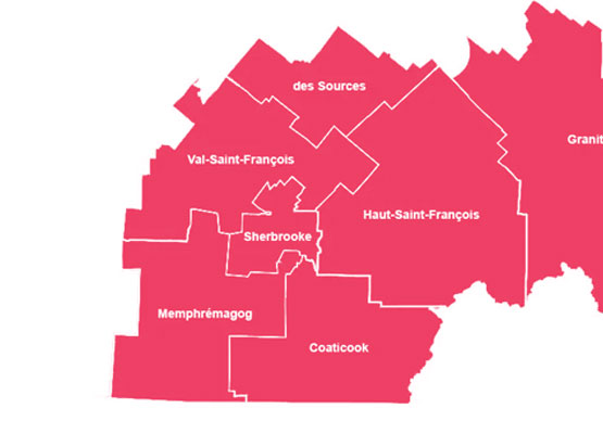 Répit 60 km et plus du centre-ville de Sherbrooke